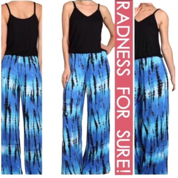 Boutique Boho Tie Dye Strappy Pant Jumpsuit-Short - Picture 2 of 10